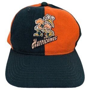 Vintage Miami Hurricanes Snapback‎ Hat Starter Color Block Wool 90s *READ